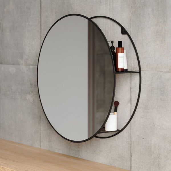 HOME Espejo Redondo  Cirko black