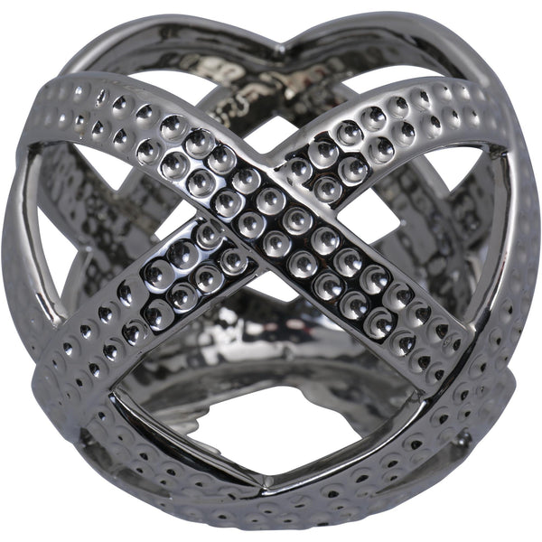HOME Bola geometrico plateado