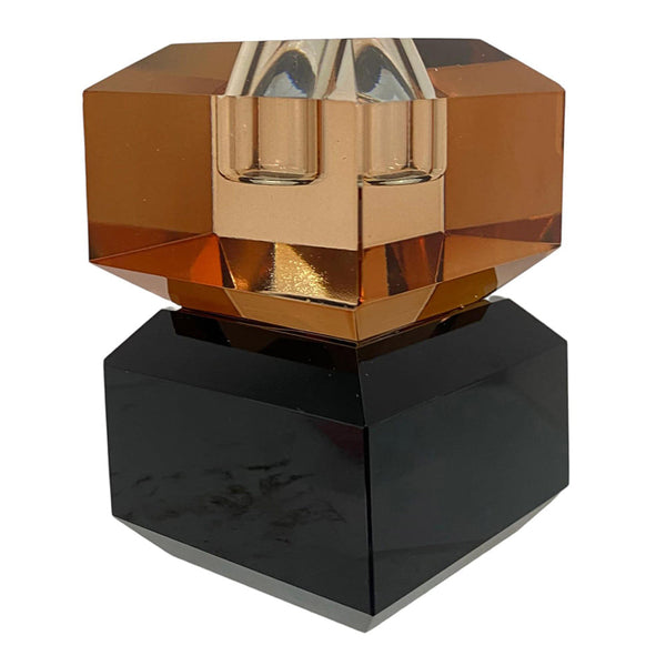 HOME Candelabro de Vidrio Earthy   Gold