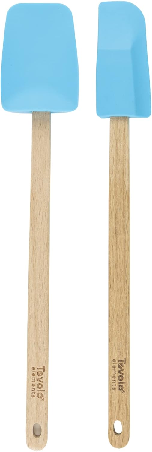 HOME Mini espatula p/hielo d/silicone/madera 61-26803 blue 2pc