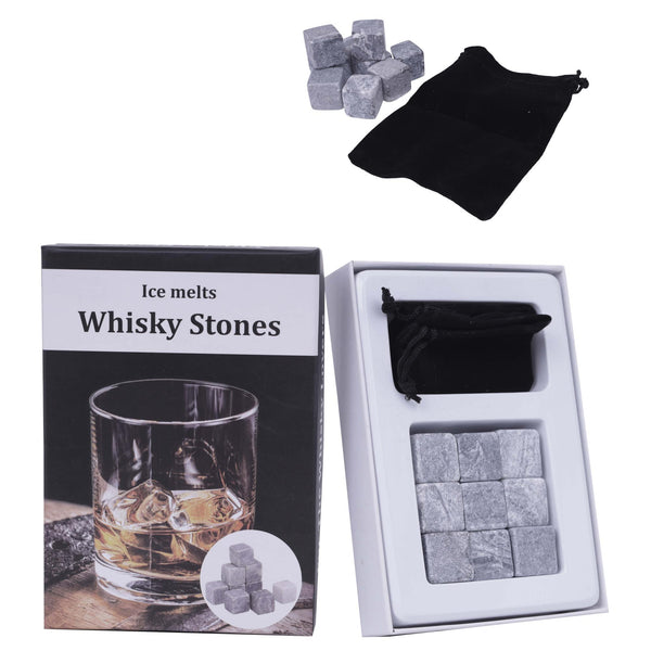 HOME Juego piedra de granito para whisky  10pz