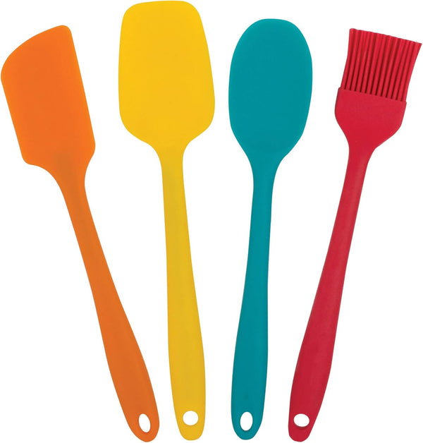 HOME Espatulas y brocha de silicone  set 4 pz